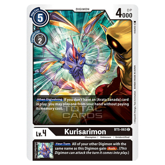 Digimon Card Game - BT05 - Battle of Omni - Kurisarimon (Common) - BT5-063