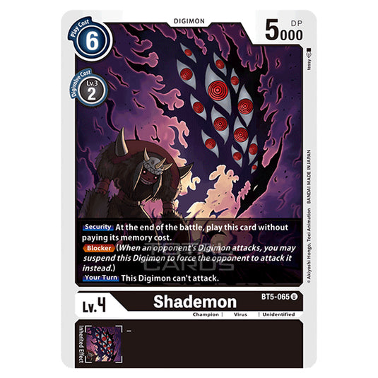 Digimon Card Game - BT05 - Battle of Omni - Shademon (Uncommon) - BT5-065