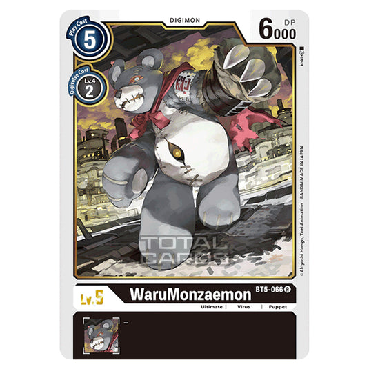 Digimon Card Game - BT05 - Battle of Omni - WaruMonzaemon (Rare) - BT5-066