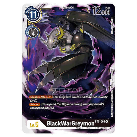Digimon Card Game - BT05 - Battle of Omni - BlackWarGreymon (Rare) - B Digimon Card Game - BT05 - Battle of Omni - BlackWarGreymon (Rare) - B