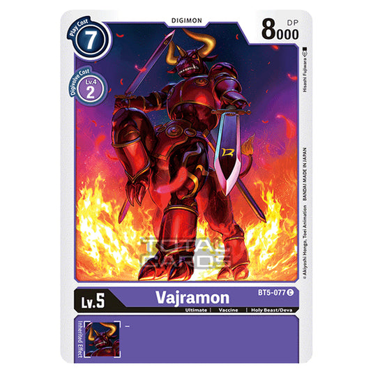 Digimon Card Game - BT05 - Battle of Omni - Vajramon (Common) - BT5-077