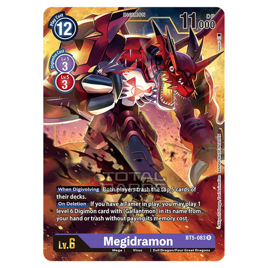 Digimon Card Game - BT05 - Battle of Omni - Megidramon (Rare) - BT5-083