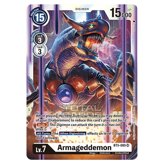 Digimon Card Game - BT05 - Battle of Omni - Armageddemon (Super Rare) - BT5-085