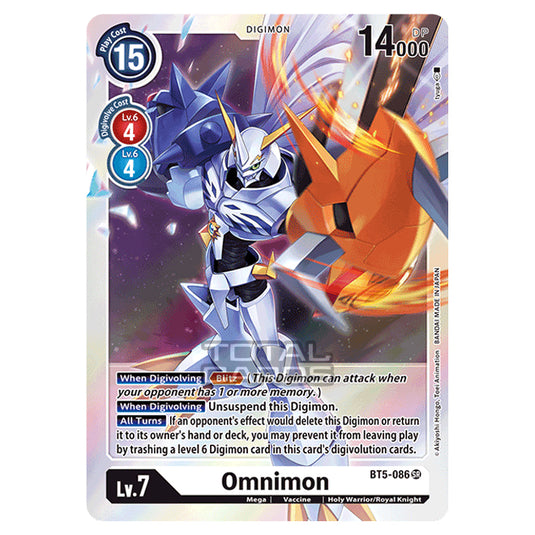 Digimon Card Game - BT-12 - Across Time - Omnimon - (Unknown) - BT5-086