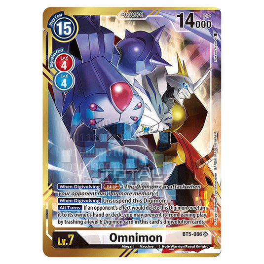 Digimon Card Game - BT05 - Battle of Omni - Omnimon (Super Rare) - BT5-086A2