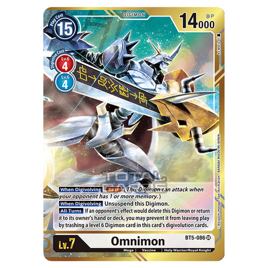 Digimon Card Game - BT05 - Battle of Omni - Omnimon (Super Rare) - BT5-086A4