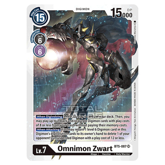 Digimon Card Game - BT05 - Battle of Omni - Omnimon Zwart (Super Rare) - BT5-087