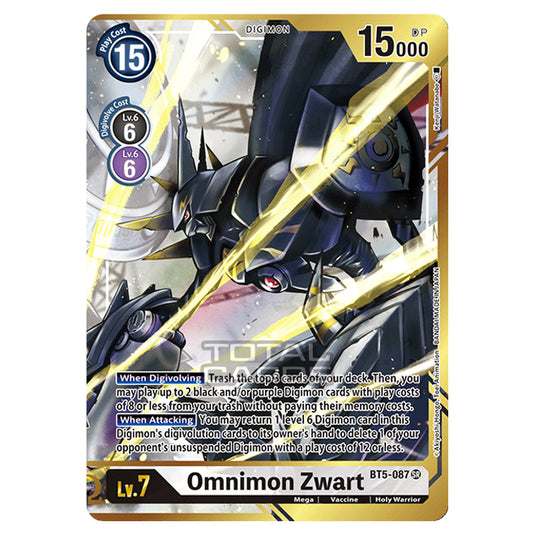 Digimon Card Game - BT05 - Battle of Omni - Omnimon Zwart (Super Rare) - BT5-087A