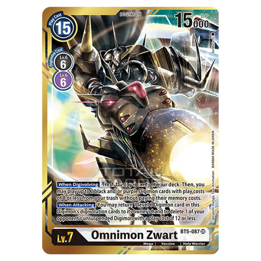 Digimon Card Game - BT05 - Battle of Omni - Omnimon Zwart (Super Rare) - BT5-087A2