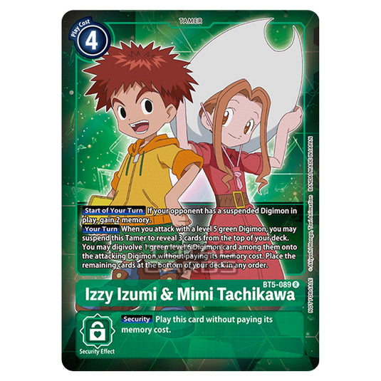 Digimon Card Game - BT05 - Battle of Omni - Izzy Izumi & Mimi Tachikawa (Rare) - BT5-089A