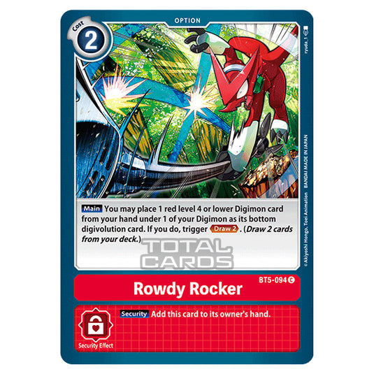 Digimon Card Game - BT05 - Battle of Omni - Rowdy Rocker (Common) - BT5-094