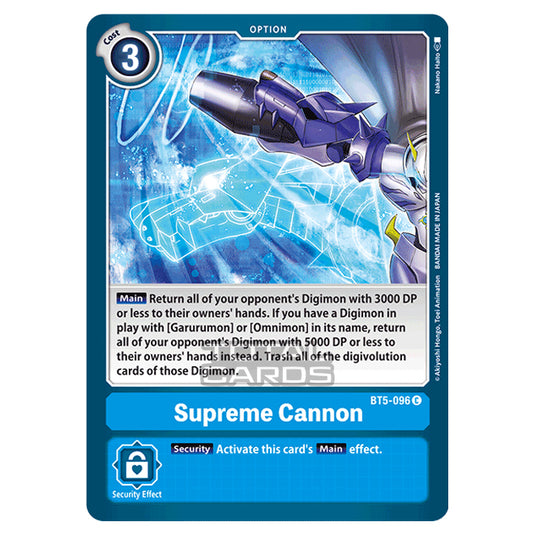 Digimon Card Game - BT05 - Battle of Omni - Supreme Cannon (Common) - BT5-096