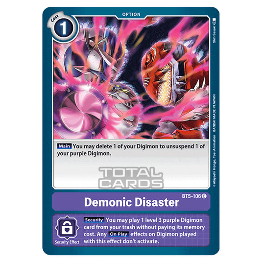 Digimon Card Game - BT05 - Battle of Omni - Demonic Disaster (Common) - BT5-106