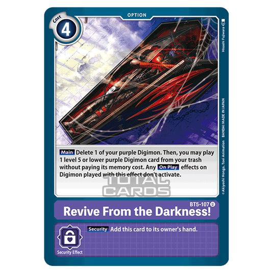Digimon Card Game - BT05 - Battle of Omni - Revive From the Darkness! (Uncommon) - BT5-107