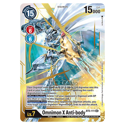 Digimon Card Game - BT05 - Battle of Omni - Omnimon X Anti-body (Secret Rare) - BT5-111