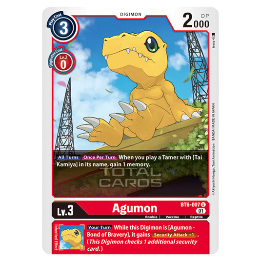 Digimon Card Game - Double Diamond (BT06) - Agumon (Uncommon) - BT06-007