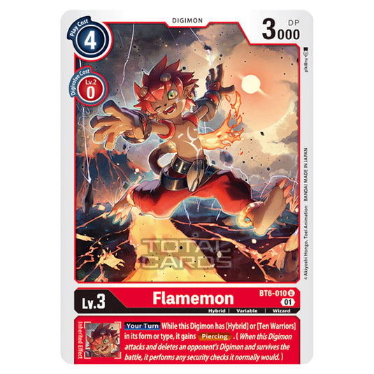 Digimon Card Game - Double Diamond (BT06) - Flamemon (Uncommon) - BT06-010