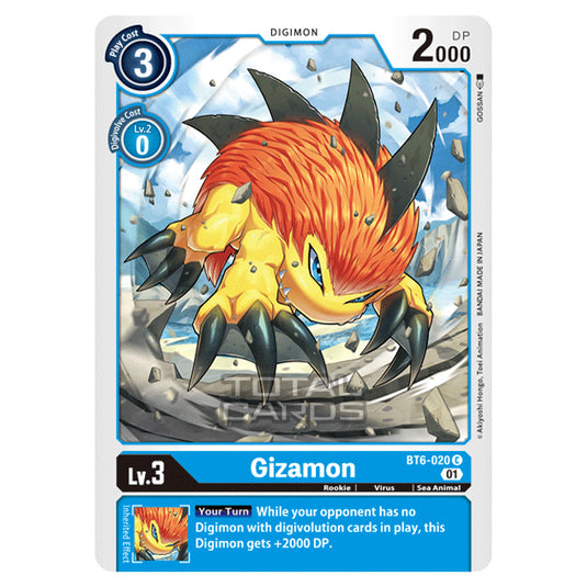 Digimon Card Game - Double Diamond (BT06) - Gizamon (Common) - BT06-020