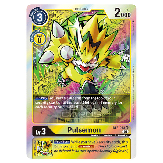 Digimon Card Game - Double Diamond (BT06) - Pulsemon (Rare) - BT06-033