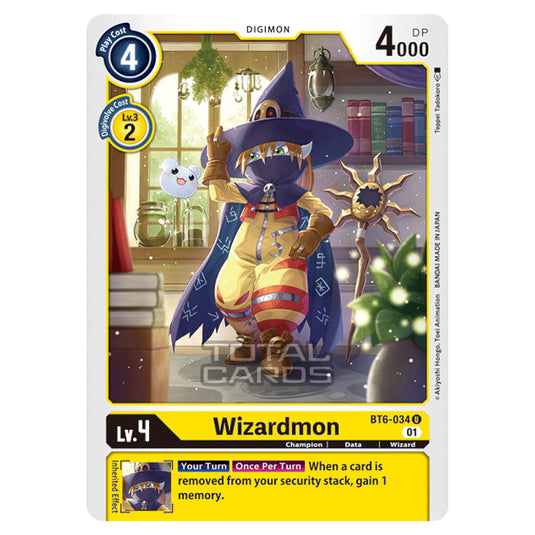 Digimon Card Game - Double Diamond (BT06) - Wizardmon (Uncommon) - BT06-034