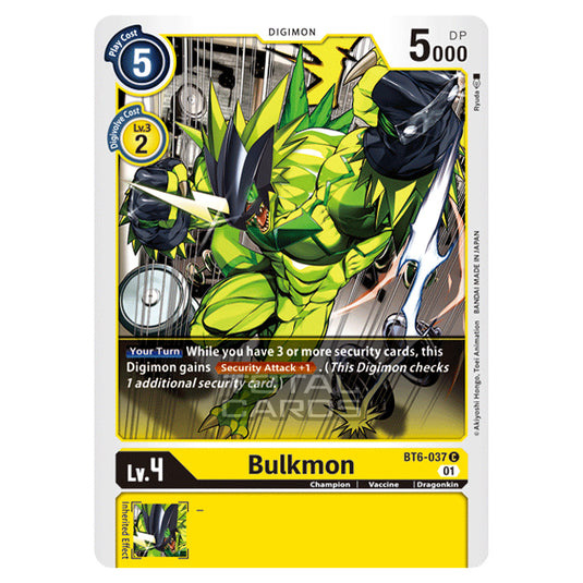 Digimon Card Game - Double Diamond (BT06) - Bulkmon (Common) - BT06-037