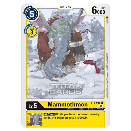 Digimon Card Game - Double Diamond (BT06) - Mammothmon (Common) - BT06-039