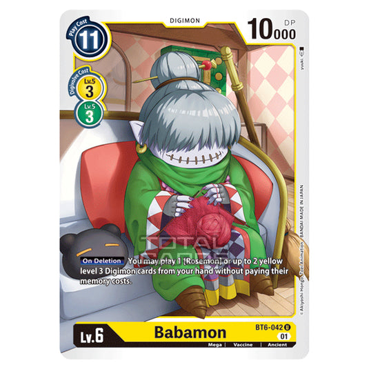 Digimon Card Game - Double Diamond (BT06) - Babamon (Uncommon) - BT06-042