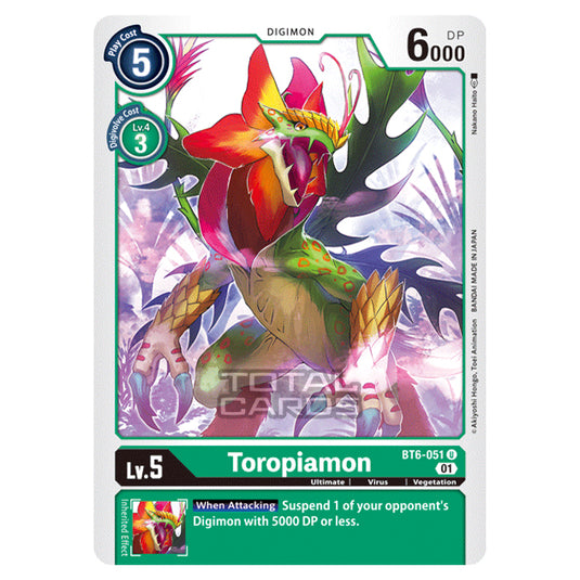 Digimon Card Game - Double Diamond (BT06) - Toropiamon (Uncommon) - BT06-051