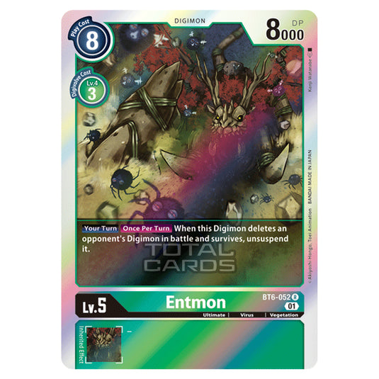 Digimon Card Game - Double Diamond (BT06) - Entmon (Rare) - BT06-052