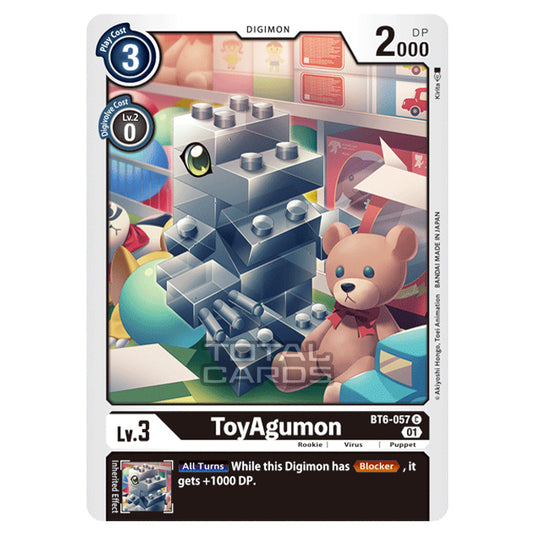 Digimon Card Game - Double Diamond (BT06) - ToyAgumon (Common) - BT06-057