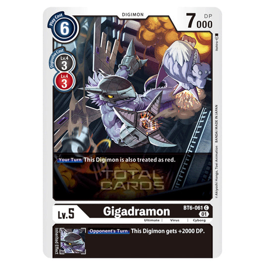 Digimon Card Game - Double Diamond (BT06) - Gigadramon (Common) - BT06-061