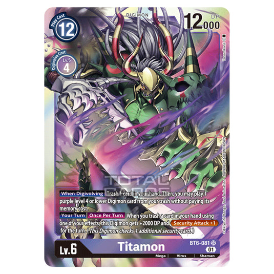 Digimon Card Game - Double Diamond (BT06) - Titamon (Super Rare) - BT06-081