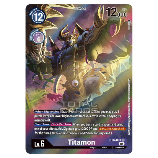 Digimon Card Game - Double Diamond (BT06) - Titamon (Super Rare) - BT06-081A