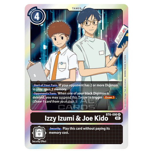 Digimon Card Game - Double Diamond (BT06) - Izzy Izumi & Joe Kido (Rare) - BT06-090