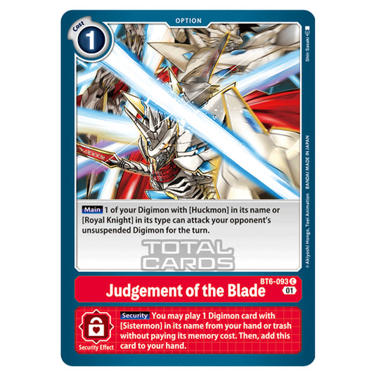 Digimon Card Game - Double Diamond (BT06) - Judgement of the Blade (Common) - BT06-093