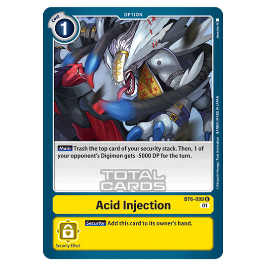 Digimon Card Game - Double Diamond (BT06) - Acid Injection (Uncommon) - BT06-099