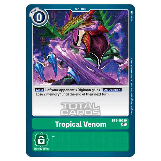 Digimon Card Game - Double Diamond (BT06) - Tropical Venom (Common) - BT06-102