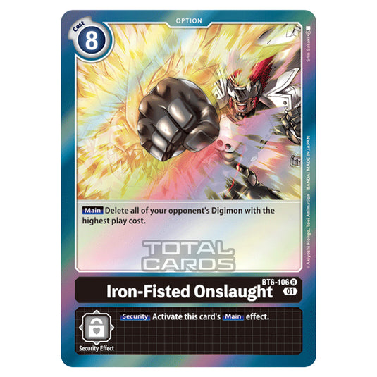 Digimon Card Game - Double Diamond (BT06) - Iron-Fisted Onslaught (Rare) - BT06-106