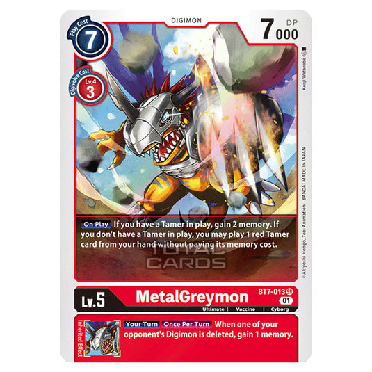 Digimon Card Game - NEXT ADVENTURE (BT07) - MetalGreymon (Super Rare) - BT7-013