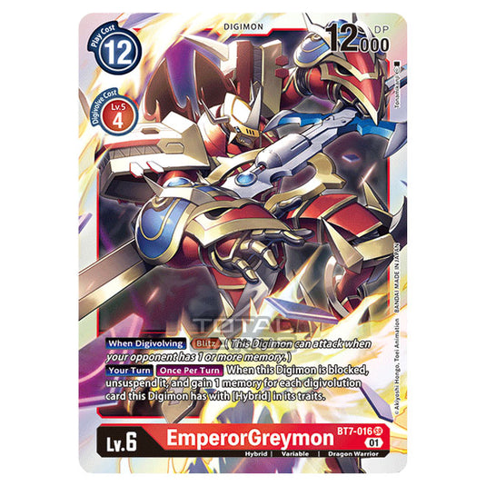 Digimon Card Game - NEXT ADVENTURE (BT07) - EmperorGreymon (Super Rare) - BT7-016
