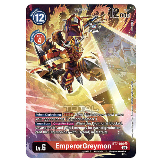 Digimon Card Game - NEXT ADVENTURE (BT07) - EmperorGreymon (Super Rare) - BT7-016A