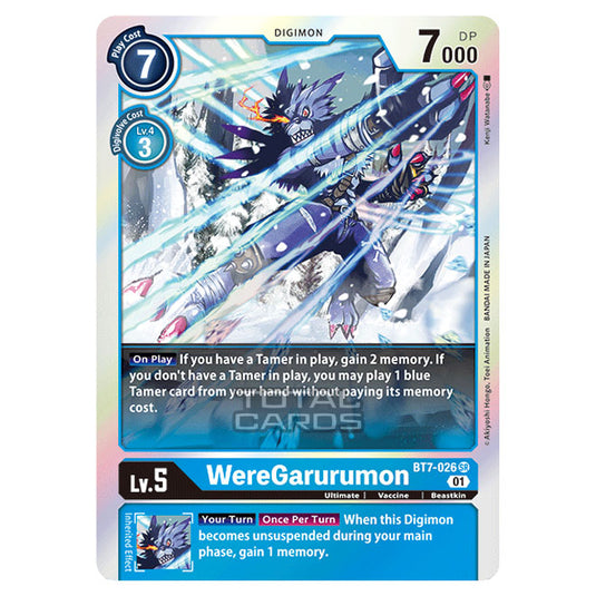 Digimon Card Game - NEXT ADVENTURE (BT07) - WereGarurumon (Super Rare) - BT7-026