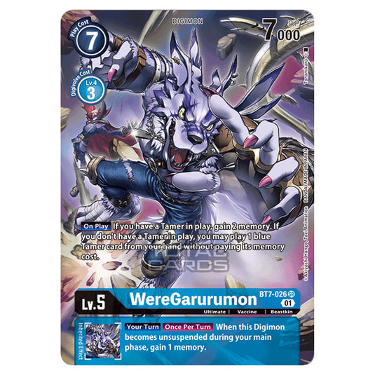 Digimon Card Game - NEXT ADVENTURE (BT07) - WereGarurumon (Super Rare) - BT7-026A