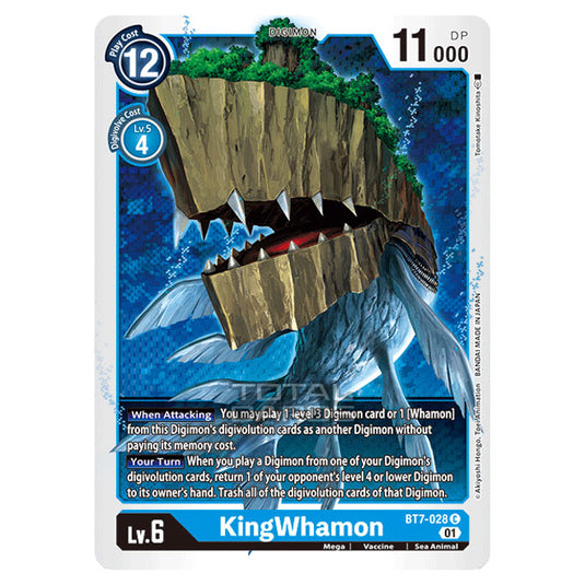 Digimon Card Game - NEXT ADVENTURE (BT07) - KingWhamon (Common) - BT7-028