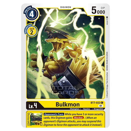 Digimon Card Game - NEXT ADVENTURE (BT07) - Bulkmon (Common) - BT7-033