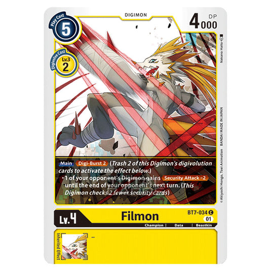 Digimon Card Game - NEXT ADVENTURE (BT07) - Filmon (Common) - BT7-034