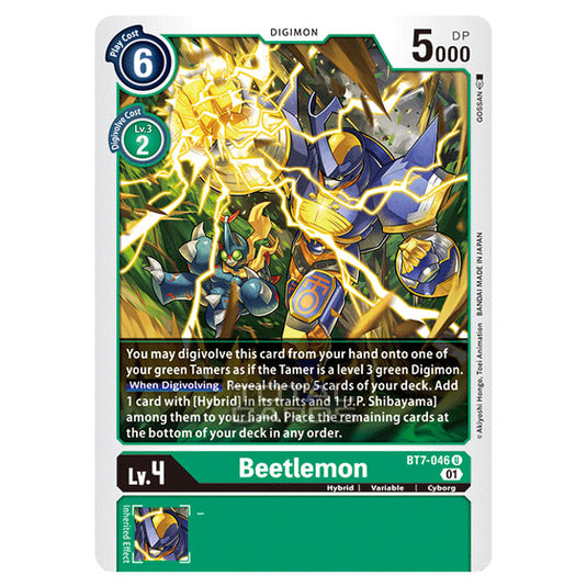 Digimon Card Game - NEXT ADVENTURE (BT07) - Beetlemon (Uncommon) - BT7-046