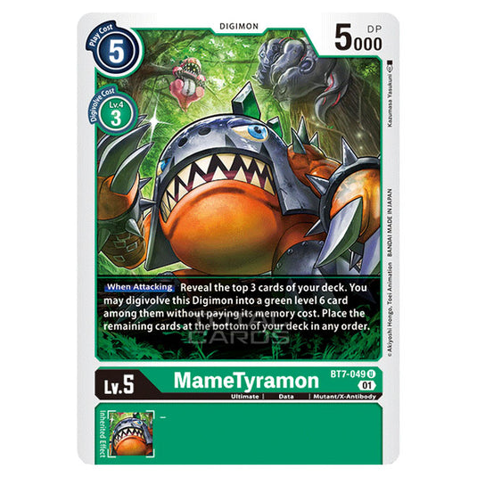 Digimon Card Game - NEXT ADVENTURE (BT07) - MameTyramon (Uncommon) - BT7-049