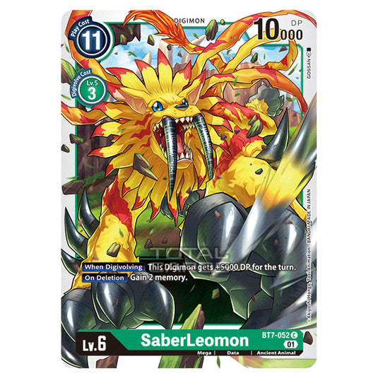 Digimon Card Game - NEXT ADVENTURE (BT07) - SaberLeomon (Common) - BT7-052