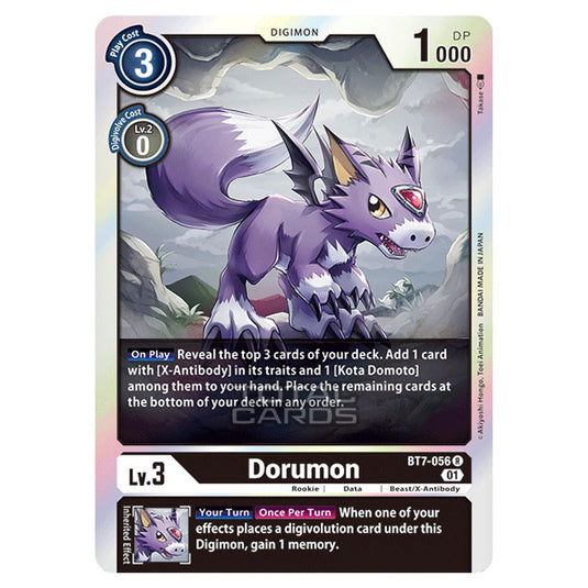 Digimon Card Game - NEXT ADVENTURE (BT07) - Dorumon (Rare) - BT7-056